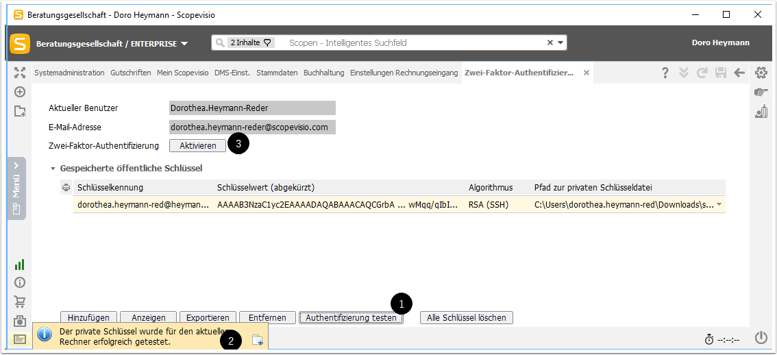 Zwei-Faktor-Authentifizierung aktivieren