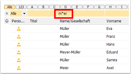 Zahlen und Wörter filtern