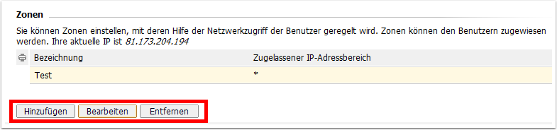 IP-Zonen verwalten