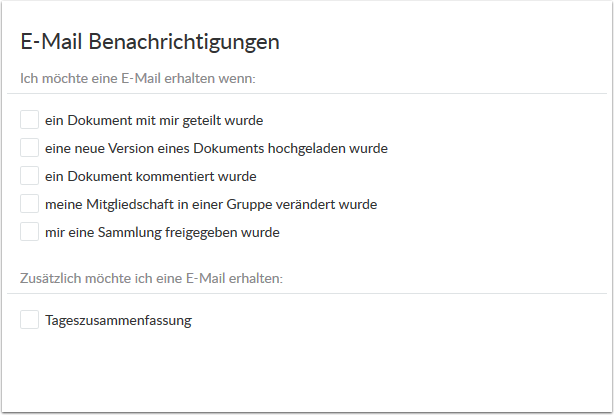 E-Mail-Benachrichtigungen