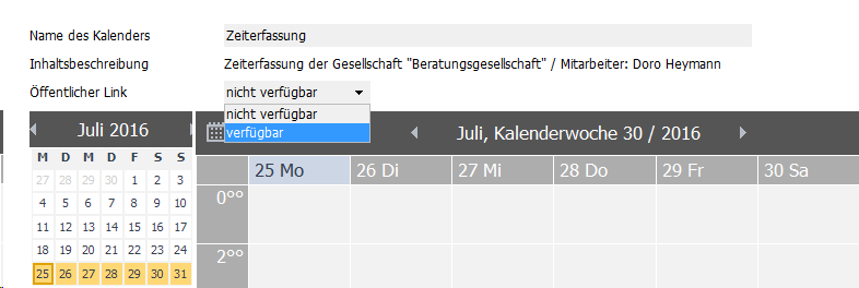 Kalender-Link erstellen