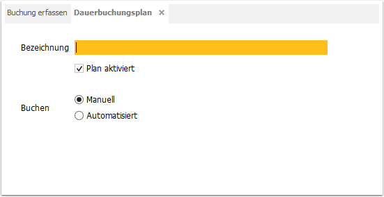 Einstellungen für Dauerbuchungen